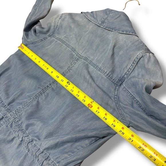 Max Jeans Blue Open Denim Cardigan Duster Jacket - Small - Picture 7 of 10